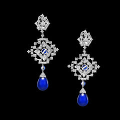 Royal Blue Pixelise Earrings