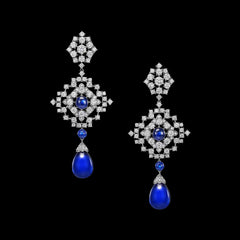 Royal Blue Pixelise Earrings