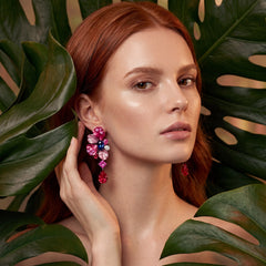 Ruby Ariel Earrings. Lab-Grown Ruby