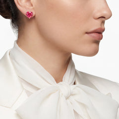 Ruby Heart Studs
