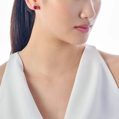 Ruby Love & Tears Stud Earrings