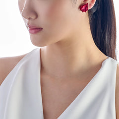 Ruby Petal Studs
