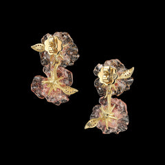 Ruby Petunia Drop Earrings