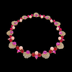 Ruby Rose Ariel Necklace. Lab-Grown Ruby