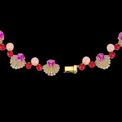Ruby Rose Ariel Necklace. Lab-Grown Ruby