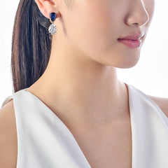 Sapphire Diamond Jade Berry Earrings