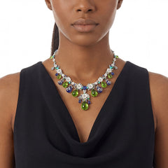 Sapphire Peridot Paradise Necklace