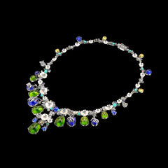 Sapphire Peridot Paradise Necklace
