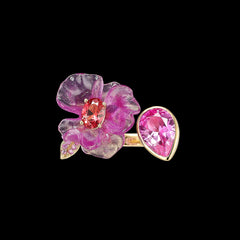 Sapphire Potato Petunia Ring