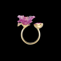 Sapphire Potato Petunia Ring