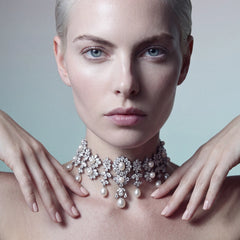 Satine Noir Necklace. Lab-Grown Simulated Diamond