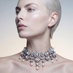 Satine Noir Necklace. Lab-Grown Simulated Diamond