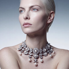 Satine Noir Necklace. Lab-Grown Simulated Diamond