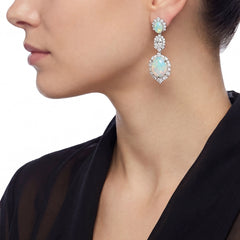 Sky Opal Drop Earrings