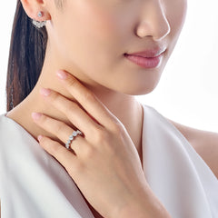 Diamond Milky Way Ring. White Gold