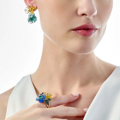 Paraiba Petunia Drop Earrings