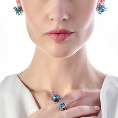 Paraiba Blueberry Petunia Ring