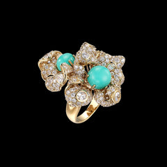 Turquoise Blossom Ring