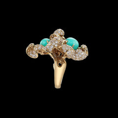 Turquoise Blossom Ring