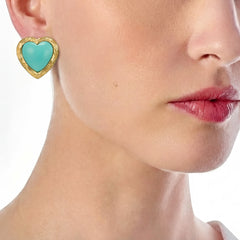 Turquoise Heart Earrings