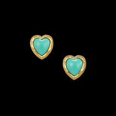 Turquoise Heart Studs