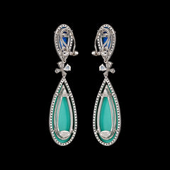 Turquoise Papillon Earrings