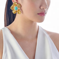 Turquoise Roi De Soleil Earrings