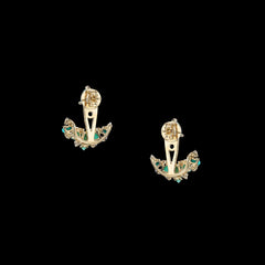 Turquoise Twinkle Ear-Jacket. Lab-Grown Turquoise