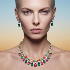 Emerald Turquoise Tutti Frutti Drops. Lab-Grown Turquoise