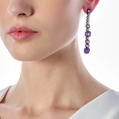 Violet Becoming Morse Code Earrings