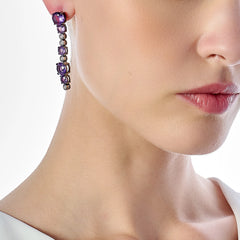 Violet Becoming Morse Code Earrings