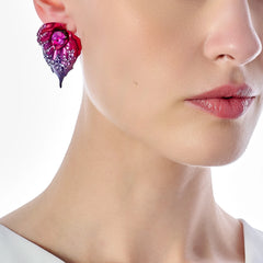 Violet Fuchsia Poison Ivy Earrings