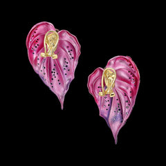 Violet Fuchsia Poison Ivy Earrings