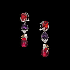 Violet Ruby Berry Earrings
