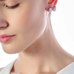 White Diamond Floating Ear Huggies