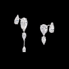 White Diamond Floating Ear Huggies
