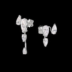White Diamond Floating Ear Huggies