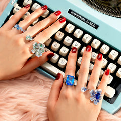 Blue Cinderella Ring