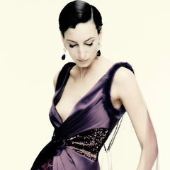 Sapphire Feather Earrings