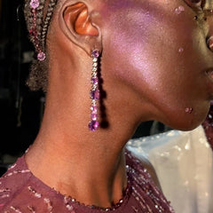 Violet Becoming Morse Code Earrings