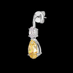 Large Pear Canary Drop Earrings