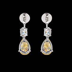 Large Pear Canary Drop Earrings