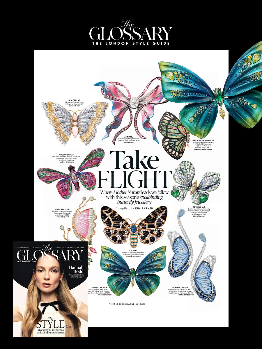 Anabela_Chan_Joaillerie_Aurora_Butterfly_Brooch_featured_in_The_Glossary_Magazine_September_2025_cover