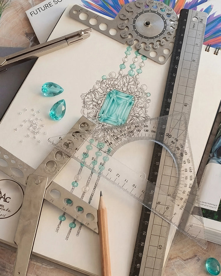 Anabela_Chan_Joaillerie_Bespoke_Commissions_Turquoise_Snowflake_Necklace_Gouache_Painting_02_mobile