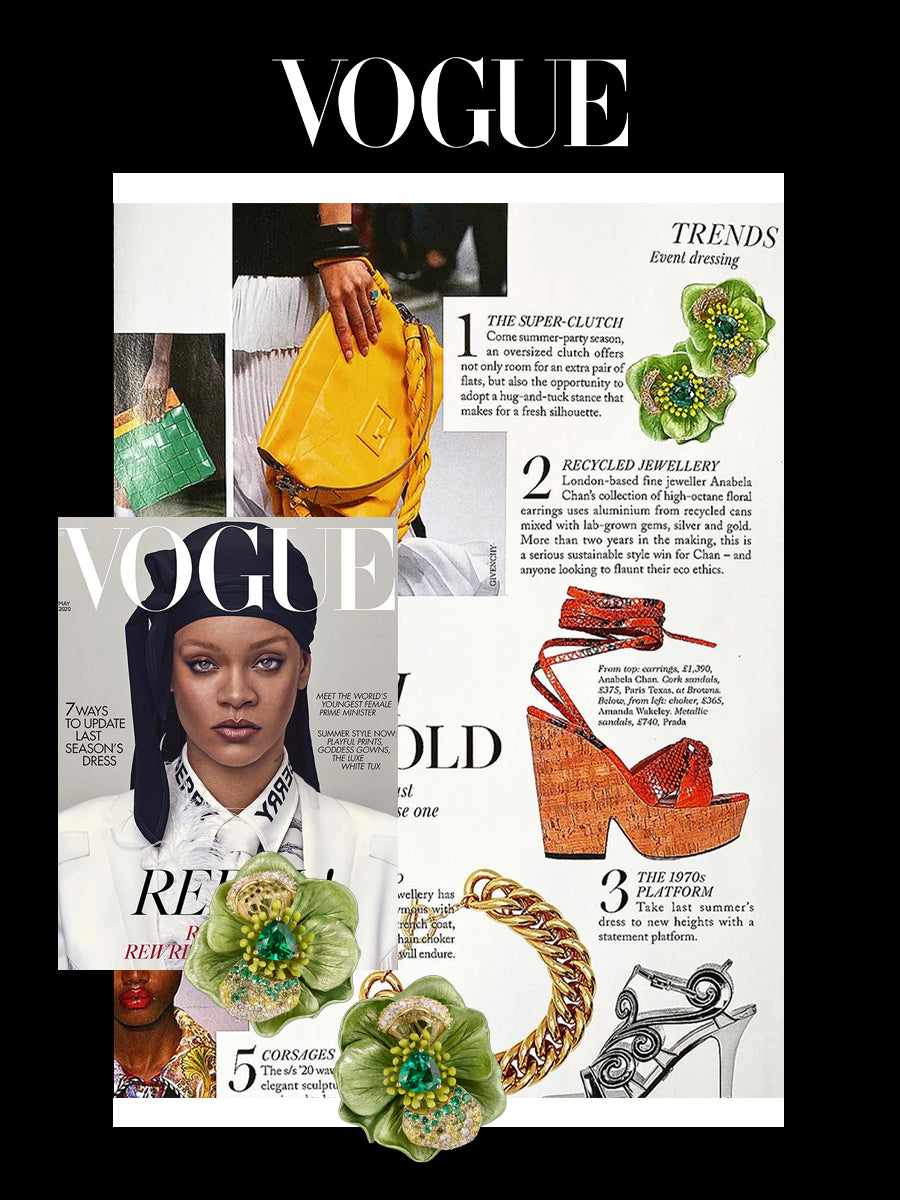 Anabela Chan Joaillerie_Citrus Bloom Earrings from BLOOM Collection_Rihanna_VOGUE U.K.