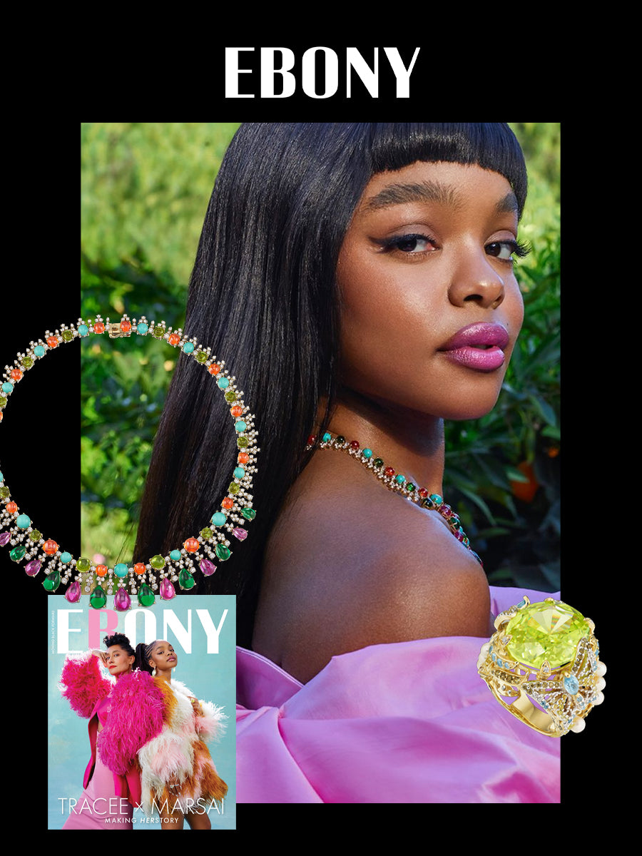 Anabela Chan Joaillerie_Editorials_EBONY Magazine_Lemon Swallowtail Ring & Diamond Lily Ring_Tracee Ellis Ross & Marsai Martin