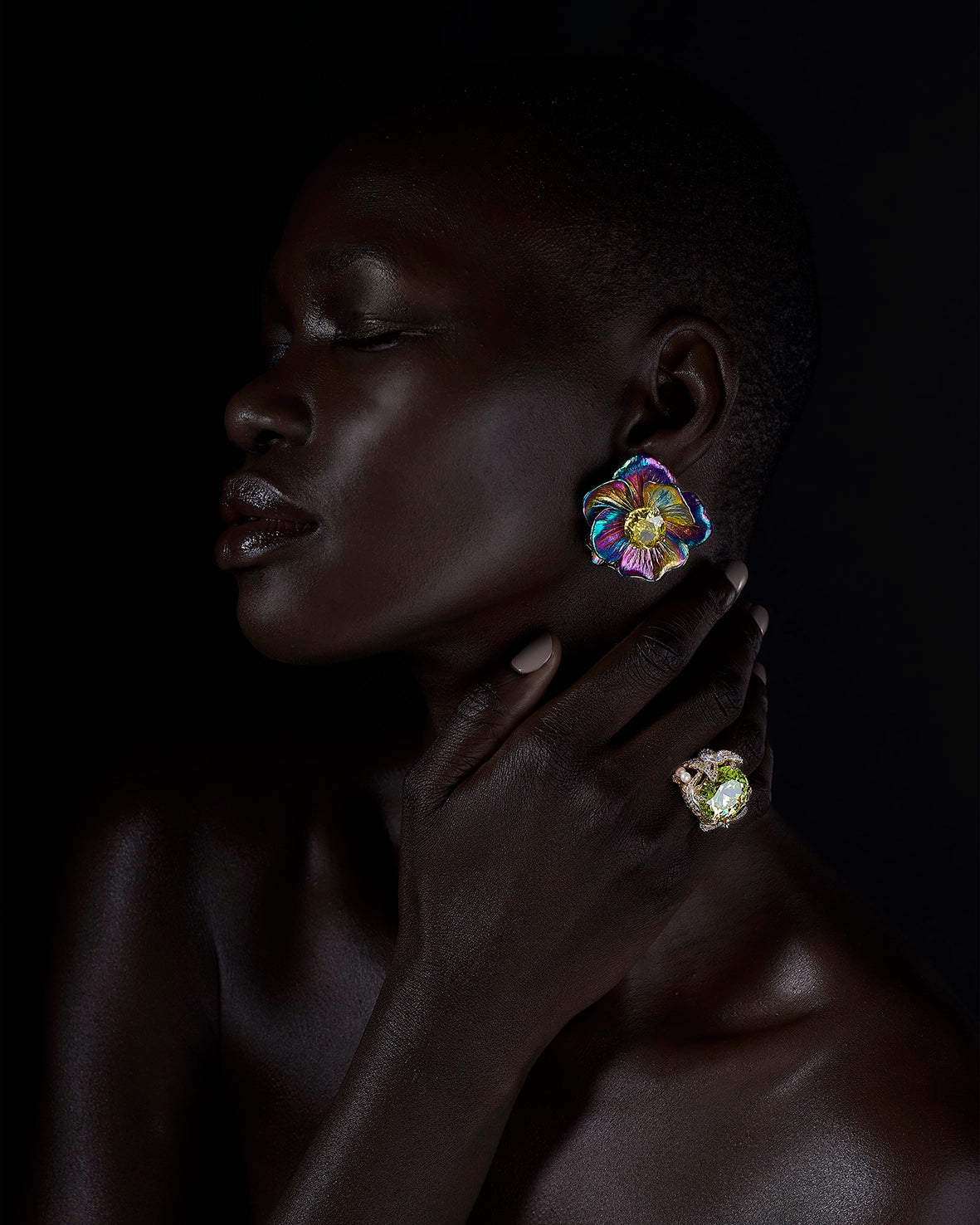 Anabela_Chan_Joaillerie_Our_Collections_Blooms__Rainbow_Acid_Bloom_Earrings_Lemon_Swallowtail_Ring