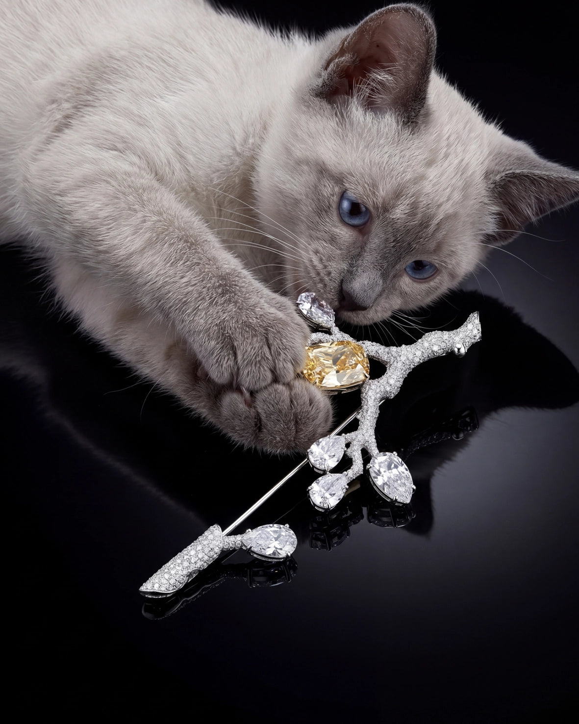 Anabela_Chan_Joaillerie_Our_Collections_Classic_Collection_Diamond_Snowdrop_Brooch_Feline_Campaign_mobile