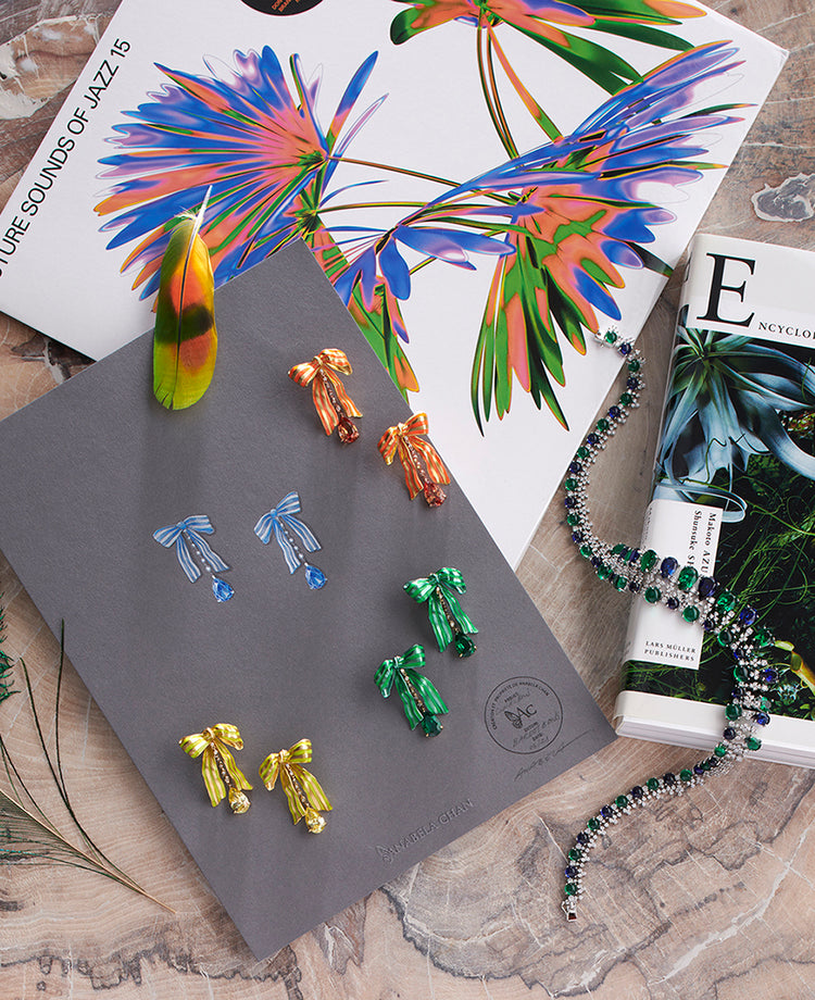 Anabela Chan Joaillerie_Our Ethos_Bardot Bow Earrings_Gouache_mobile
