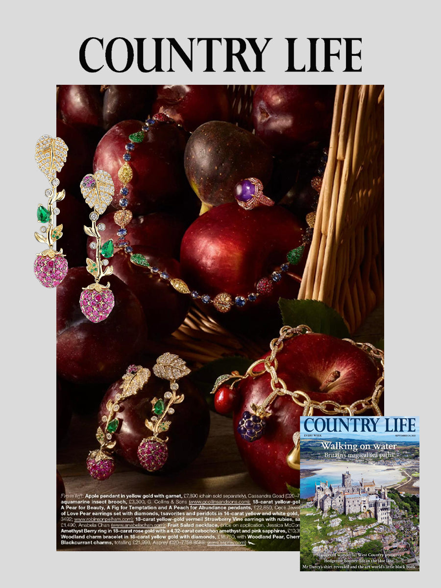 Anabela_Chan_Joaillerie_Stawberry_Vine_Earrings_featured_in_the_Country_Life_Magazine_September_2025_cover